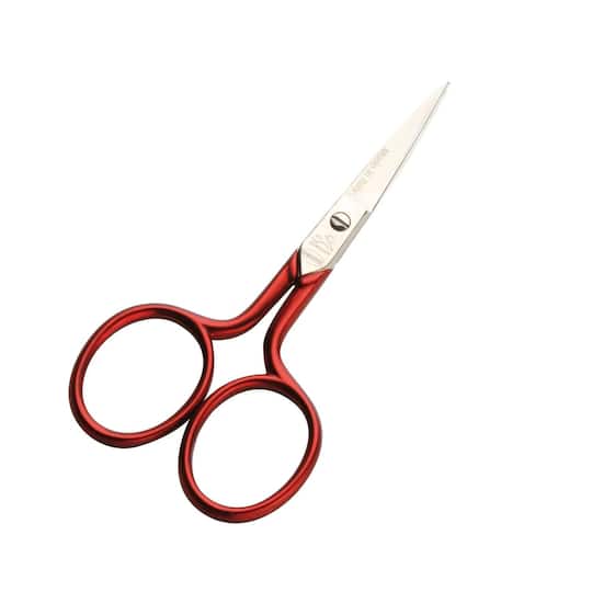 Premax 4" Red Soft Touch Collection Embroidery Scissors